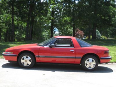 red 1990 buick reatta coupe