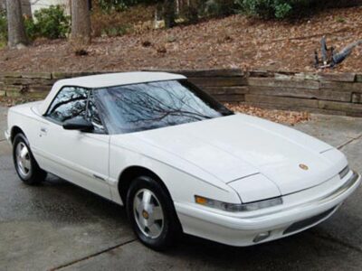 white 1990 buick reatta coupe