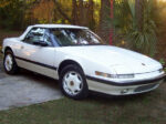 white 1990 buick reatta convertible